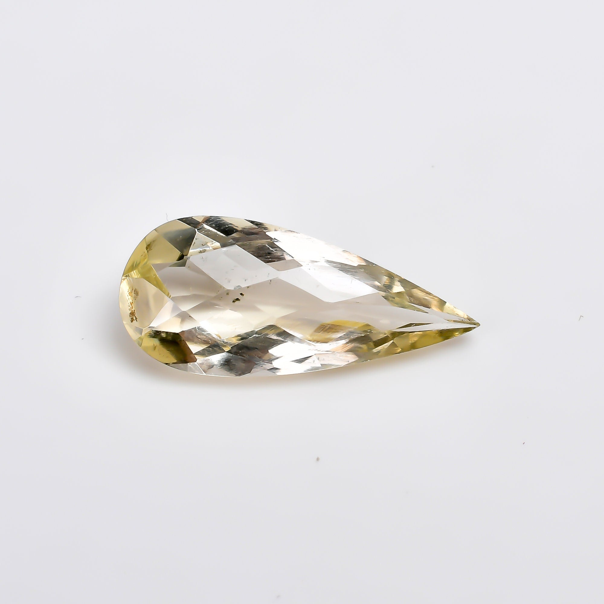 natural scapolite pear shape faceted loose gemstone